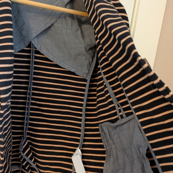 J. Crew Black and Tan Striped Collar Shirt - Picture 7 of 12